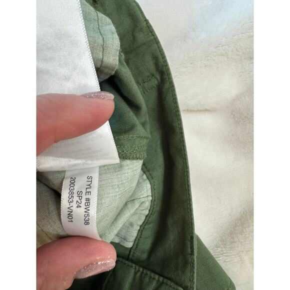 J Crew Womens Cargo Pants Ripstop Olive Green 28 High Rise Straight New - Picture 11 of 11